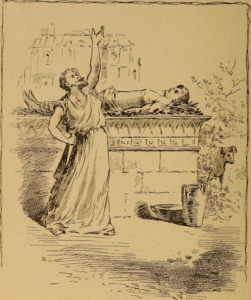 An illustration from Christolution with its evolution illustrations, 1894, leaf 29