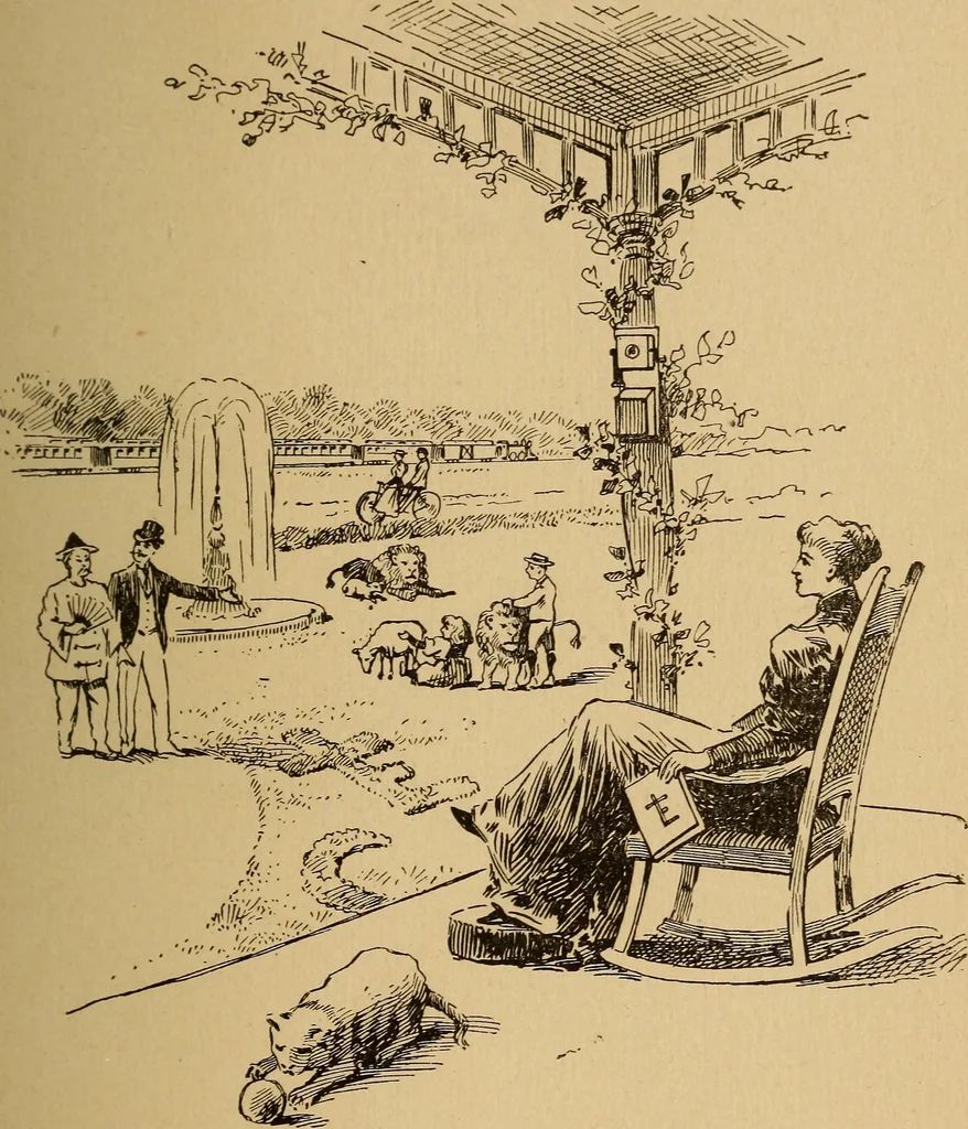 An illustration from Christolution with its evolution illustrations, 1894, leaf 40