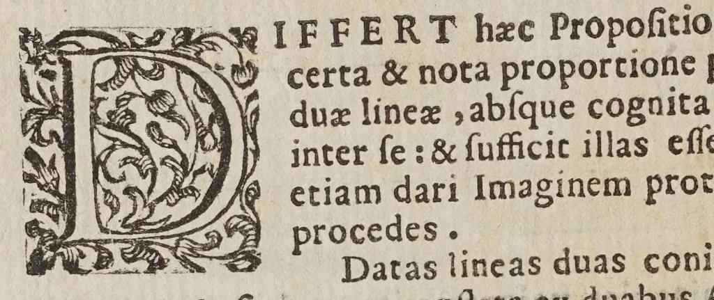 An illustration from Christophori Scheiner ... Pantographice, sev, Ars delineandi res qvaslibet per parallelogrammvm lineare sev cavvm, mechanicvm, mobile : libellis duobus explicata, & demonstrationibus geometricis illustrata: quorum prior epipedographicen, siue planorum, posterior stereographicen, seu solidorum aspectabilium viuam imitationem atque proiectionem edocet, 1631, leaf 102