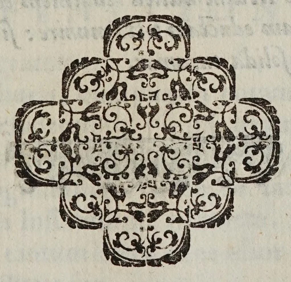 An illustration from Christophori Scheiner ... Pantographice, sev, Ars delineandi res qvaslibet per parallelogrammvm lineare sev cavvm, mechanicvm, mobile : libellis duobus explicata, & demonstrationibus geometricis illustrata: quorum prior epipedographicen, siue planorum, posterior stereographicen, seu solidorum aspectabilium viuam imitationem atque proiectionem edocet, 1631, leaf 49