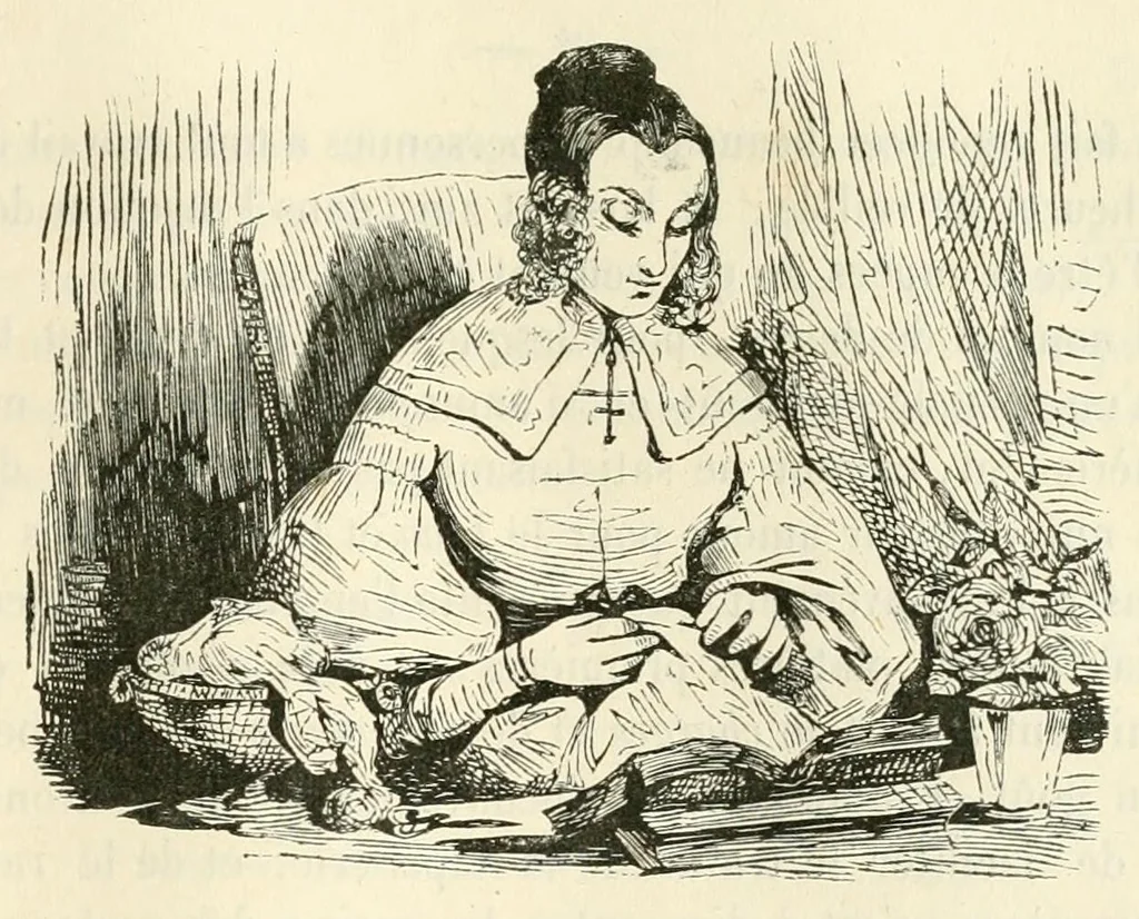 An illustration from Chromagraphie, ou, L'art de composer un dessin : à l'aide de lignes et de figures géométriques, et de l'imiter avec des matières colorées ..., 1839, leaf 39