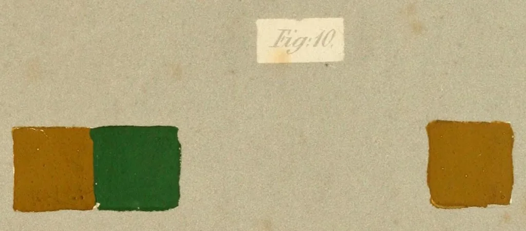 An illustration from Chromagraphie, ou, L'art de composer un dessin : à l'aide de lignes et de figures géométriques, et de l'imiter avec des matières colorées ..., 1839, leaf 57