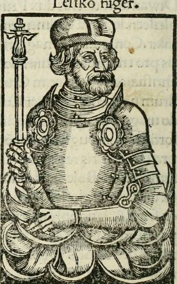 An illustration from Chronica ab ortu Polonorum usque ad annum 1504, 1521, leaf 173