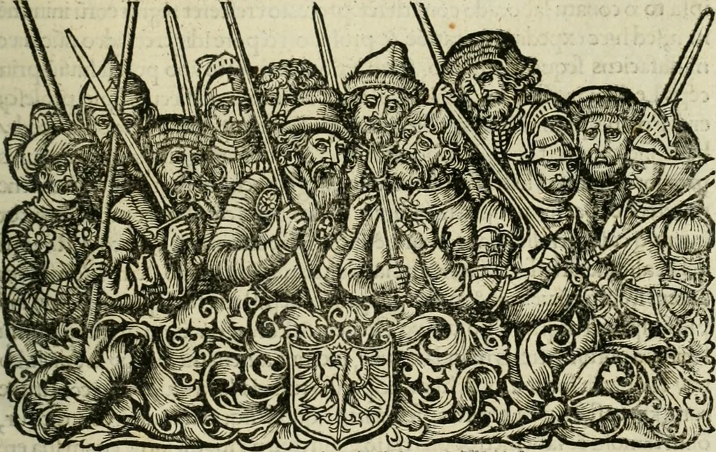 An illustration from Chronica ab ortu Polonorum usque ad annum 1504, 1521, leaf 24