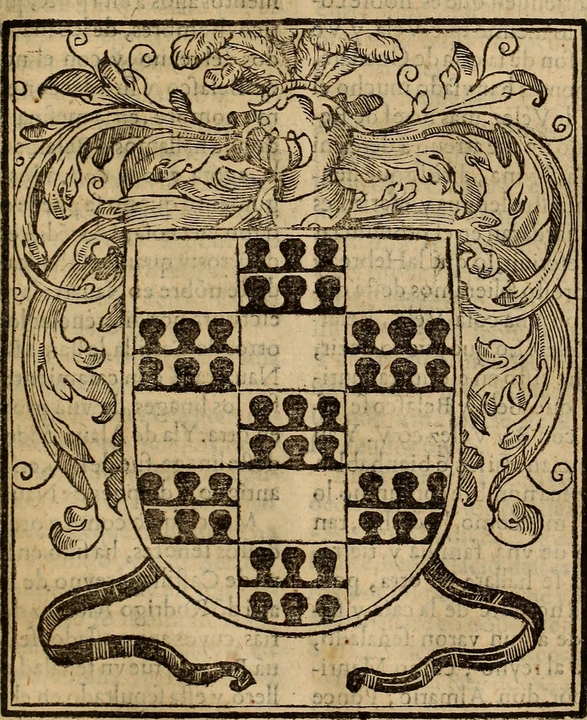 An illustration from Chronica del inclito Emperador de España, Don Alonso VII : deste nombre Rey de Castilla y Leon ... Sacada de vn libro mvy antigvo escrito de mano con letras de los Godos, por relacion de los mismos que lo vieron, y de muchas escrituras y priuilegios originales del mesmo Emperador, y otros, 1600, leaf 318