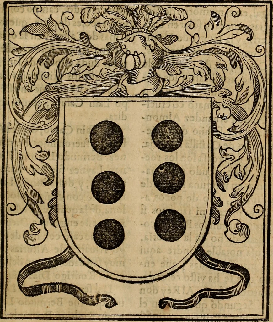 An illustration from Chronica del inclito Emperador de España, Don Alonso VII : deste nombre Rey de Castilla y Leon ... Sacada de vn libro mvy antigvo escrito de mano con letras de los Godos, por relacion de los mismos que lo vieron, y de muchas escrituras y priuilegios originales del mesmo Emperador, y otros, 1600, leaf 330