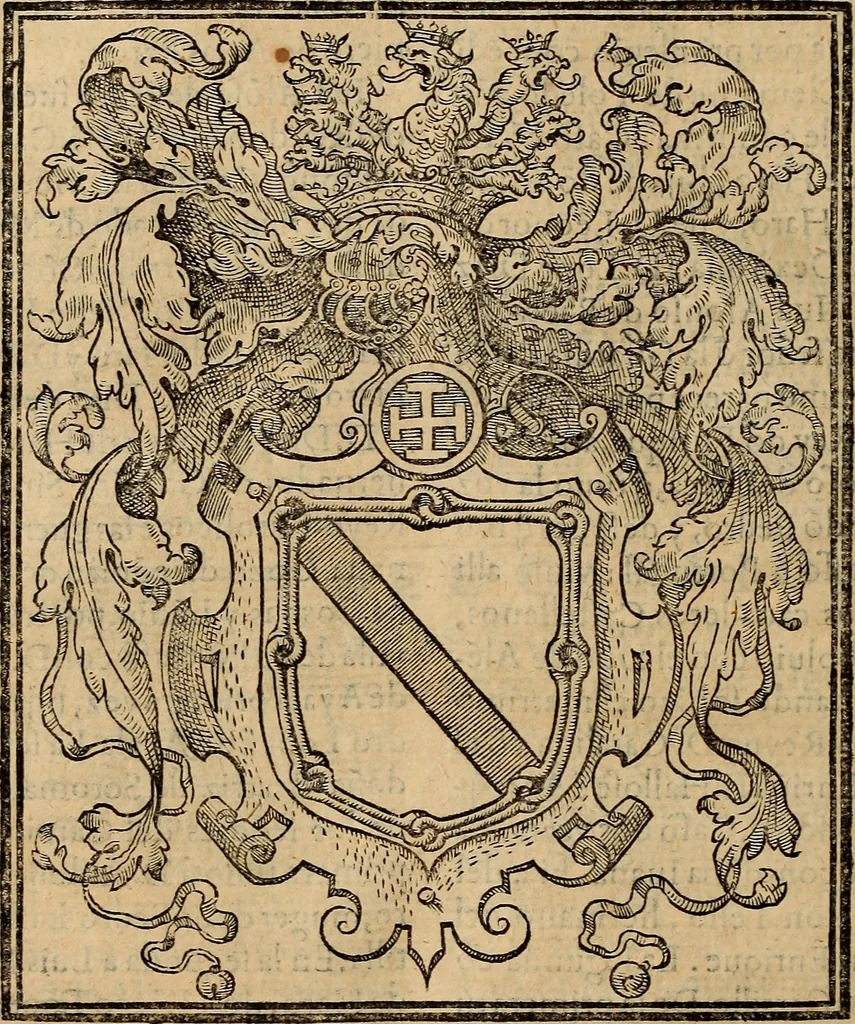 An illustration from Chronica del inclito Emperador de España, Don Alonso VII : deste nombre Rey de Castilla y Leon ... Sacada de vn libro mvy antigvo escrito de mano con letras de los Godos, por relacion de los mismos que lo vieron, y de muchas escrituras y priuilegios originales del mesmo Emperador, y otros, 1600, leaf 405