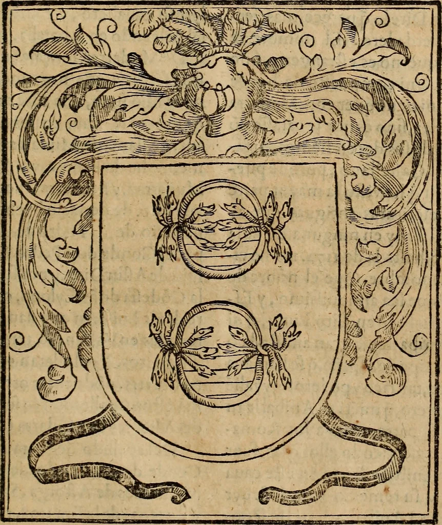 An illustration from Chronica del inclito Emperador de España, Don Alonso VII : deste nombre Rey de Castilla y Leon ... Sacada de vn libro mvy antigvo escrito de mano con letras de los Godos, por relacion de los mismos que lo vieron, y de muchas escrituras y priuilegios originales del mesmo Emperador, y otros, 1600, leaf 438