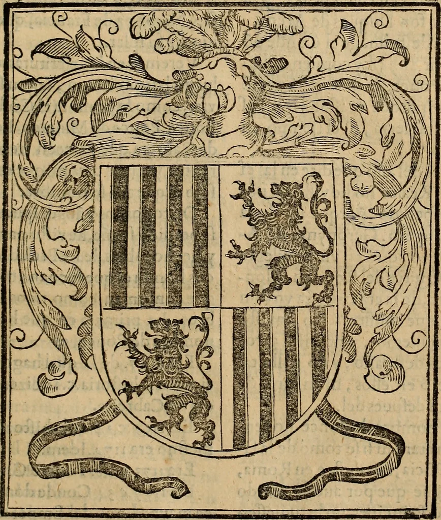 An illustration from Chronica del inclito Emperador de España, Don Alonso VII : deste nombre Rey de Castilla y Leon ... Sacada de vn libro mvy antigvo escrito de mano con letras de los Godos, por relacion de los mismos que lo vieron, y de muchas escrituras y priuilegios originales del mesmo Emperador, y otros, 1600, leaf 476