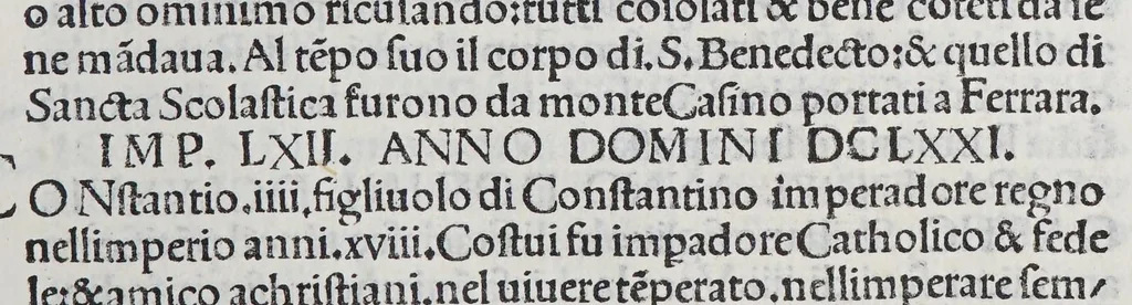 An illustration from Chronica delle vite de pontefici et imperatori romani, 1507, leaf 93