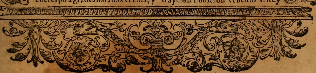 An illustration from Chronica del rey Don Rodrigo, con la destruycion de España, y como los moros la ganaron. Nueuam ante corregida. Contiene de mas de la historia muchas viuas razones, y auisos muy prouechosos, 1587, leaf 260