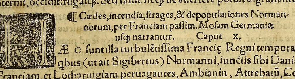An illustration from Chronica regnorum aquilonarium Daniæ Suetiæ Noruagiæ, 1548, leaf 655