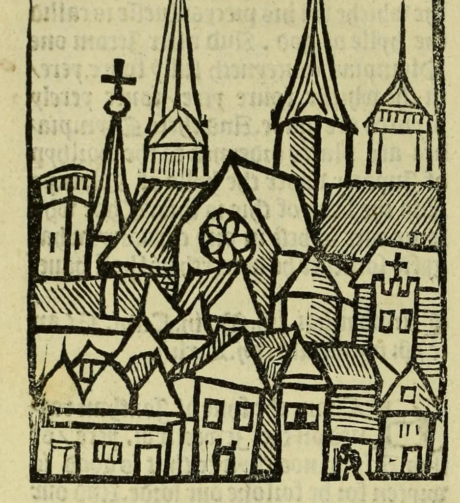 An illustration from Chronycle of Englonde, 1502, leaf 50