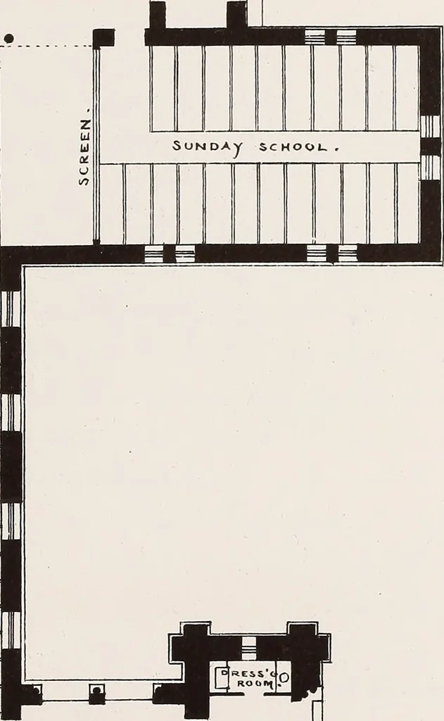 An illustration from Church architecture. Illustrated with thirty-five lithographic plates, from original designs, 1871, leaf 114