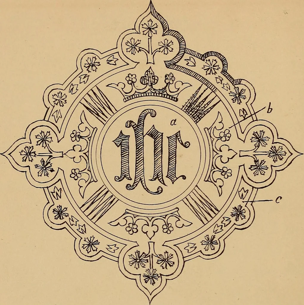 An illustration from Church embroidery, ancient and modern, 1867, leaf 105