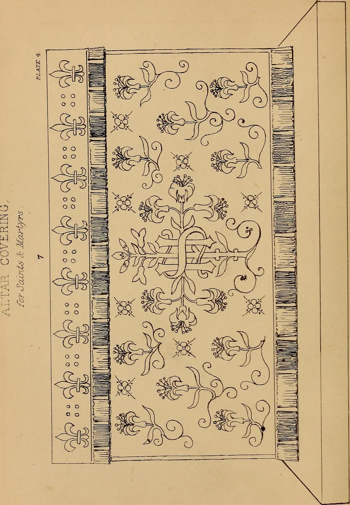 An illustration from Church embroidery, ancient and modern, 1867, leaf 63