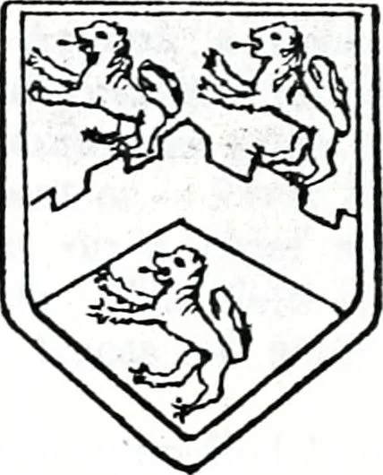 An illustration from The church heraldry of Norfolk : a description of all coats of arms on brasses, monuments, slabs, hatchments, &c., now to be found in the county, illustrated, with references to Blomefield's History of Norfolk and Burke's Armory, together with notes from the inscriptions attached, 1887, leaf 844