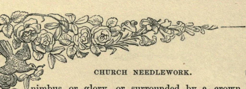 An illustration from Church needlework : with practical remarks on its arrangement and preparation, 1844, leaf 106