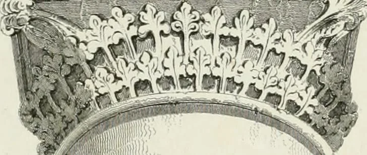 An illustration from The history and antiquities of the cathedral church of Oxford : illustrated by a series of engravings, of views, plans, elevations, sections, and details of that edifice, with biographical anecdotes of the bishops and of other eminent persons connected with the church, 1821, leaf 35