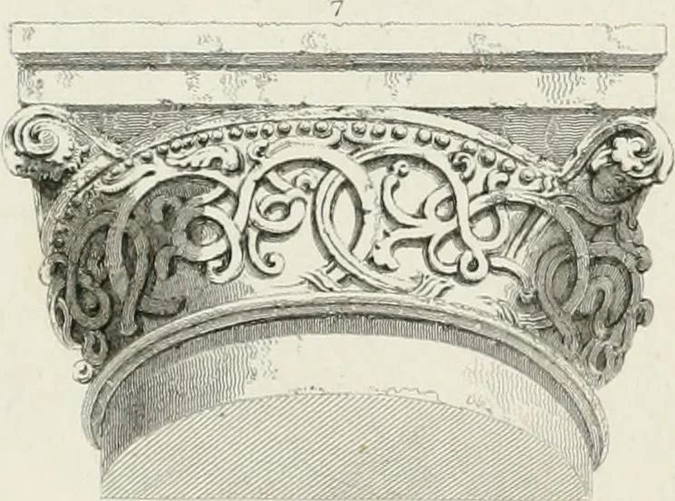 An illustration from The history and antiquities of the cathedral church of Oxford : illustrated by a series of engravings, of views, plans, elevations, sections, and details of that edifice, with biographical anecdotes of the bishops and of other eminent persons connected with the church, 1821, leaf 35