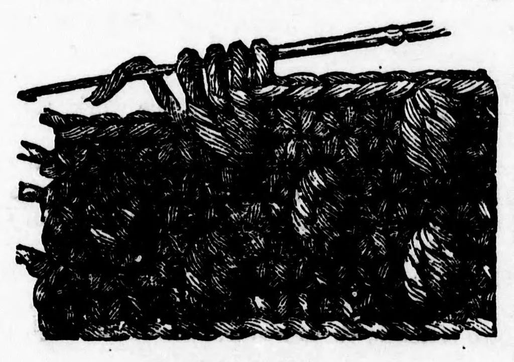An illustration from Home work [microform] : a choice collection of useful designs for the crochet and knitting needle : also, valuable recipes for the toilet, 1891, leaf 14