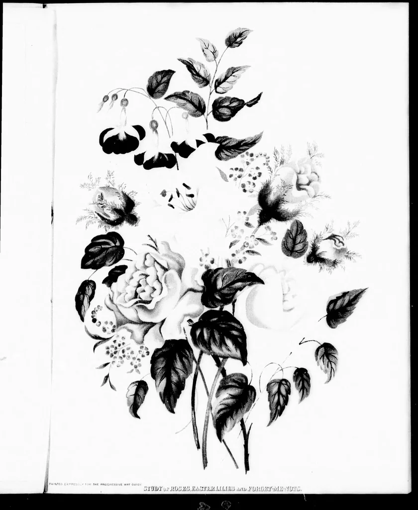An illustration from The progressive art guide (without a teacher) [microform] : an entirely new method of self-instruction on modern arts, shown in their progressive stages of completion, 1888, leaf 89