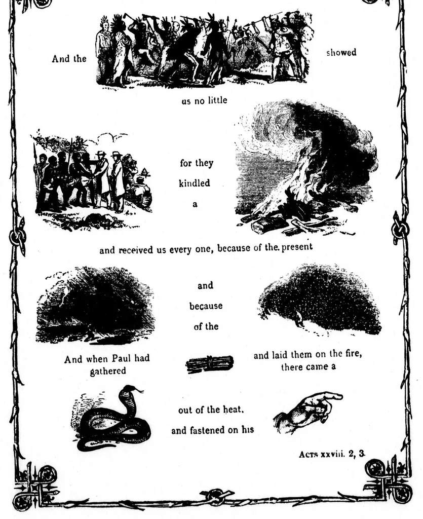 An illustration from Picture puzzles, or, How to read the Bible by symbols [microform] : designed especially for the boys and girls to stimulate a greater interest in the Holy Bible, 1899, leaf 61