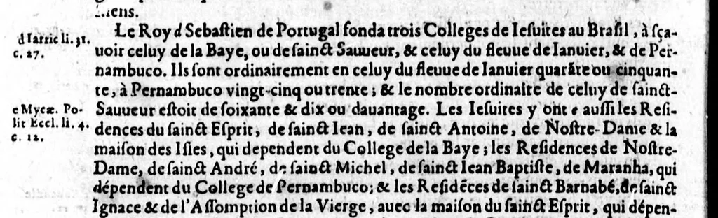 An illustration from Description générale de [sic] Amérique, troisième partie du monde [microforme] : auec tous ses empires, royaumes, estats, et républiques : où sont déduits & traictez par ordre leurs noms, assiette, confins, moeurs, richesses, forces, gouuernement & religion; et la généalogie des empereurs, roys, & princes souuerains, lesquels y ont dominé iusques à nostre temps, 1643, leaf 149