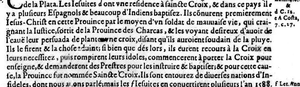 An illustration from Description générale de [sic] Amérique, troisième partie du monde [microforme] : auec tous ses empires, royaumes, estats, et républiques : où sont déduits & traictez par ordre leurs noms, assiette, confins, moeurs, richesses, forces, gouuernement & religion; et la généalogie des empereurs, roys, & princes souuerains, lesquels y ont dominé iusques à nostre temps, 1643, leaf 184