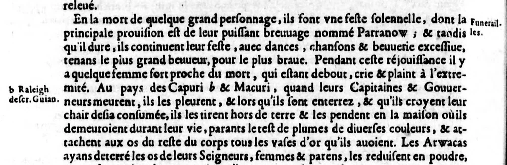 An illustration from Description générale de [sic] Amérique, troisième partie du monde [microforme] : auec tous ses empires, royaumes, estats, et républiques : où sont déduits & traictez par ordre leurs noms, assiette, confins, moeurs, richesses, forces, gouuernement & religion; et la généalogie des empereurs, roys, & princes souuerains, lesquels y ont dominé iusques à nostre temps, 1643, leaf 196