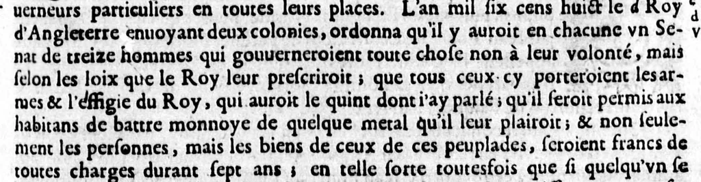 An illustration from Description générale de [sic] Amérique, troisième partie du monde [microforme] : auec tous ses empires, royaumes, estats, et républiques : où sont déduits & traictez par ordre leurs noms, assiette, confins, moeurs, richesses, forces, gouuernement & religion; et la généalogie des empereurs, roys, & princes souuerains, lesquels y ont dominé iusques à nostre temps, 1643, leaf 49