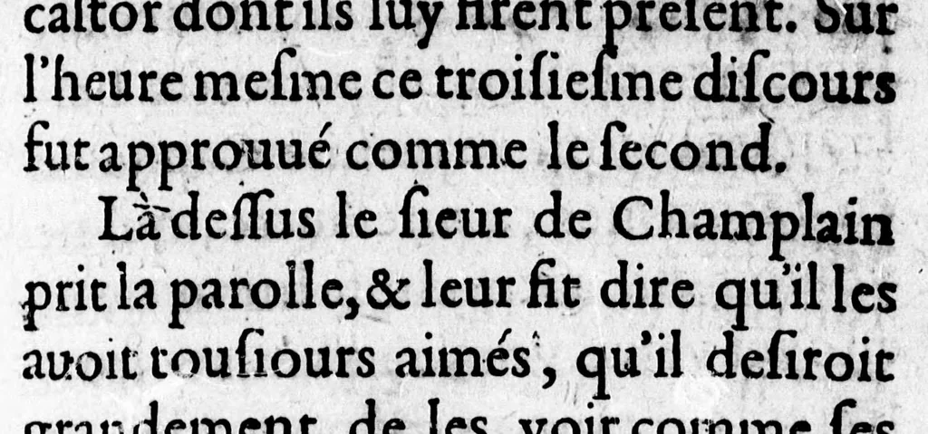 An illustration from Relation de ce qui s'est passe en la Nouvelle France, en l'annee 1633 [microforme] : envoyée au R.P. Barth. Iacquinot, provincial de la Compagnie de Jesus en la province de France par le P. Paul Le Jeune de la mesme compagnie, superieur de la résidence de Kebec, 1634, leaf 182