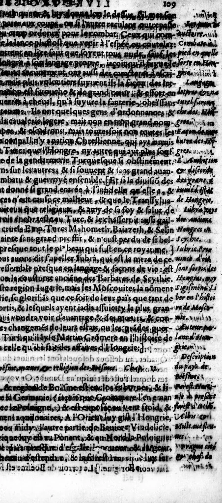 An illustration from L'histoire universelle du monde [microforme] : contenant l'entiere description & situation des quatre parties de la terre, la divisio & estenduë d'une chacune region & province d'icelles : ensemble l'origine & particulières moeurs, loix, coustumes, religion, & ceremonies de toutes les nations, & peuples par qui elles sont habitées : divisée en quatre livres, 1572, leaf 279
