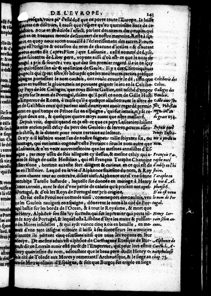 An illustration from L'histoire universelle du monde [microforme] : contenant l'entiere description & situation des quatre parties de la terre, la divisio & estenduë d'une chacune region & province d'icelles : ensemble l'origine & particulières moeurs, loix, coustumes, religion, & ceremonies de toutes les nations, & peuples par qui elles sont habitées : divisée en quatre livres, 1572, leaf 540