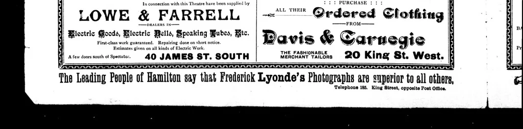 An illustration from Chas. Frohmann's Company presenting a grand double bill! [microform] : the performance will commence with a comedietta, in one act entitled "Chums" by Thos. Frost ... ; selected by A.M. Palmer ... [et al.], 1893, leaf 5
