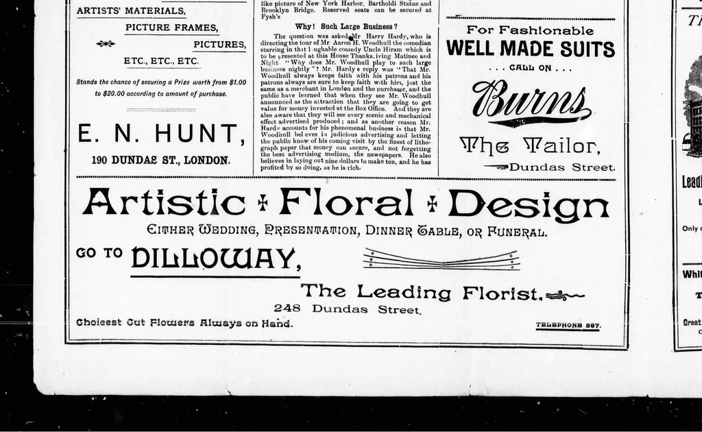 An illustration from Grand Opera House, London, Ont. [microform] : Friday, Nov. 4th, 1892 : programme, Primrose & West's Minstrels ., 1892, leaf 5