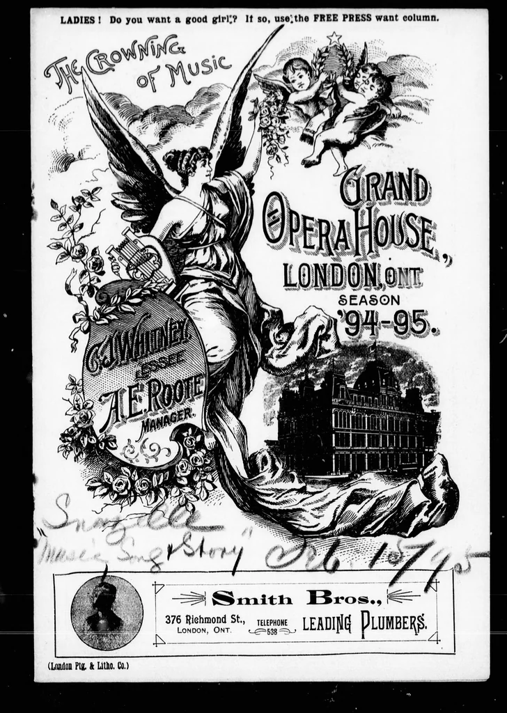 An illustration from Grand Opera House, London, Ont., programme [microform] : music, song & story, pictorially illustrated by Mr. G.H. Snazelle, Friday evening, February 15th ., 1895, leaf 4