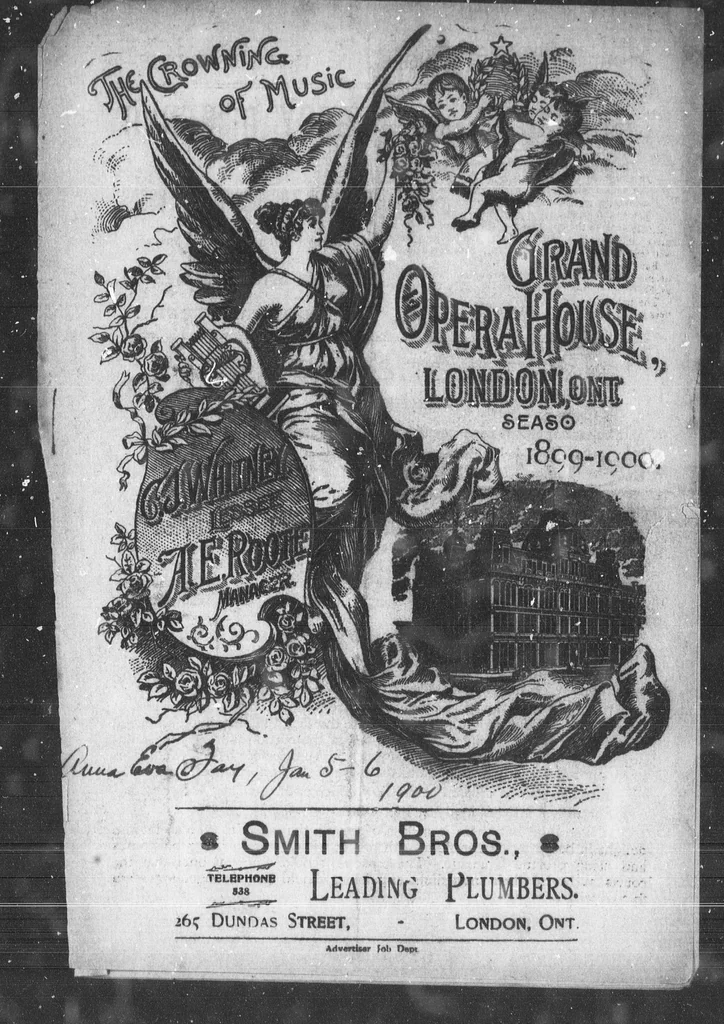 An illustration from Grand Opera House, London, Ont., season 1899-1900, programme [microform] : two nights, Friday and Saturday, Jan. 5 and 6 ... Anna Eva Fay ., 1900, leaf 4
