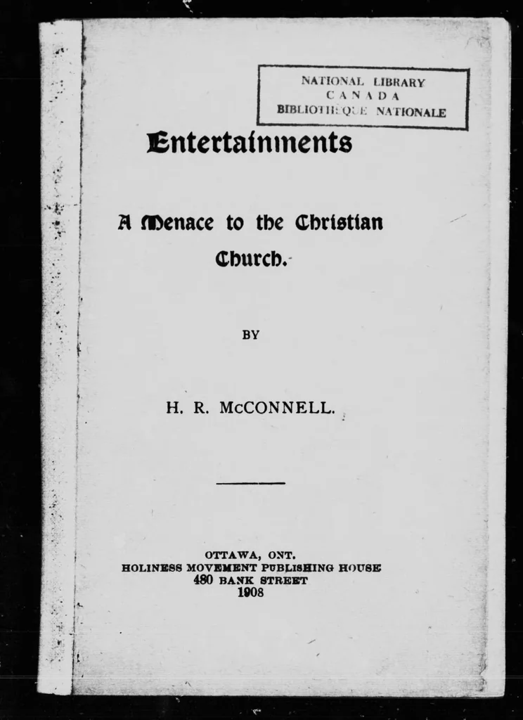 An illustration from Entertainments [microform] : a menace to the Christian church, 1908, leaf 5
