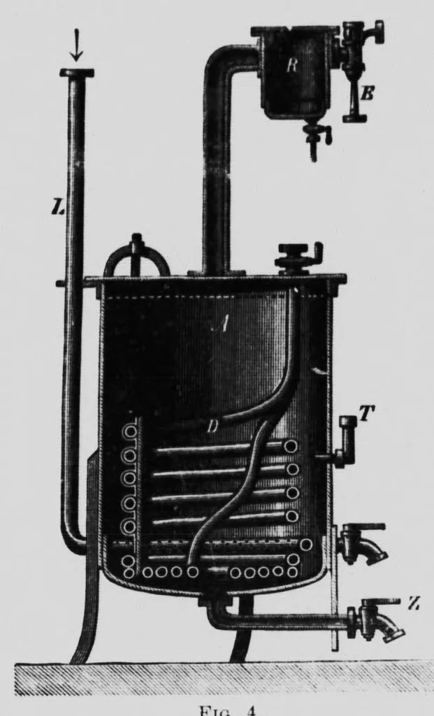 An illustration from Oil colours and printers' inks [microform] : a practical handbook treating of linseed oil, boiled oil, paints, artists' colours, lampblack and printers' inks, black and coloured, 1903, leaf 37