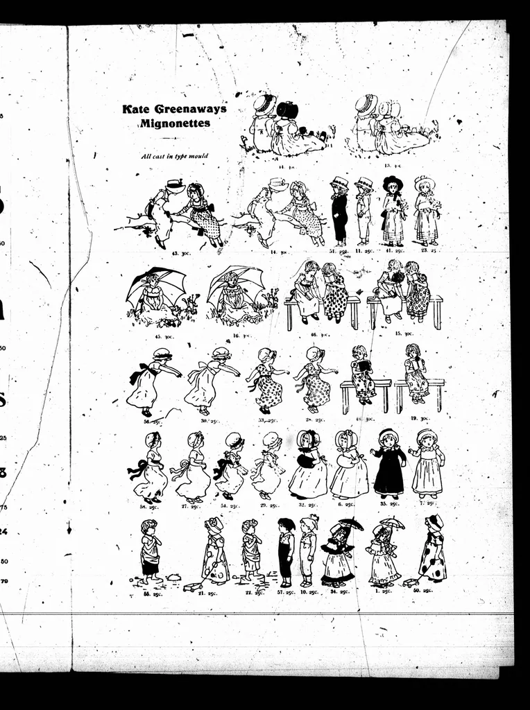 An illustration from The latest type fashions [microform], 1899, leaf 12