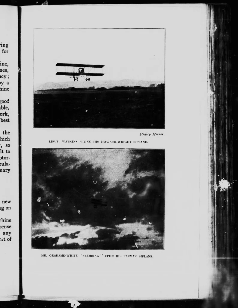 An illustration from The aeroplane [microform] : past, present and future, 1911, leaf 295