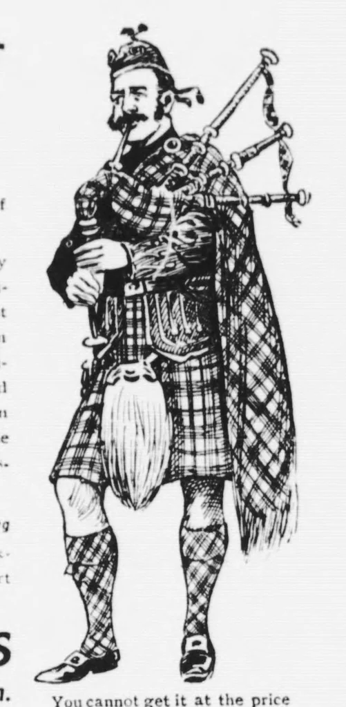 An illustration from Fourth annual Scottish games, River Park, Labor Day, Monday, September 6, 1909 [microform], 1909, leaf 18