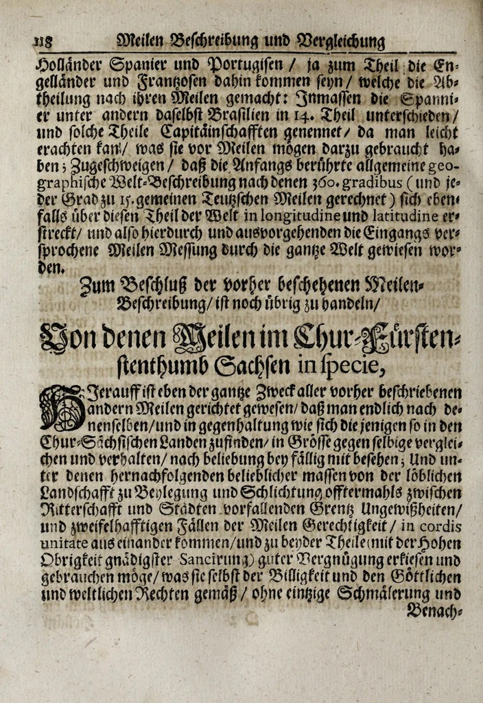 An illustration from Cimelium geographicum tripartitum, oder, Dreyfaches geographisches Kleinod : darinnen begriffen, I. richtig-gesuchte und verfassete Longitudines und Latitudines aller gross- und kleinen Städte, auch Schlösser, sambt gräflicher, freyherrlicher und adelicher Häuser des gantzen höchstlöblichsten Churfürstenthums Sachsen und incorporirter Lande, neben theils angräntzender Oerther : II. Milliographia, oder, Meilen-Beschreibung, erstlich durch die gantze Welt, hernach in specie dieser Lande, dabey ein sonderbar Rosetum Geographicum, oder Geographischer Rosen-Garten : III. Seminarium geographicum, Geographischer Pflantz-Garten ..., 1680, leaf 150