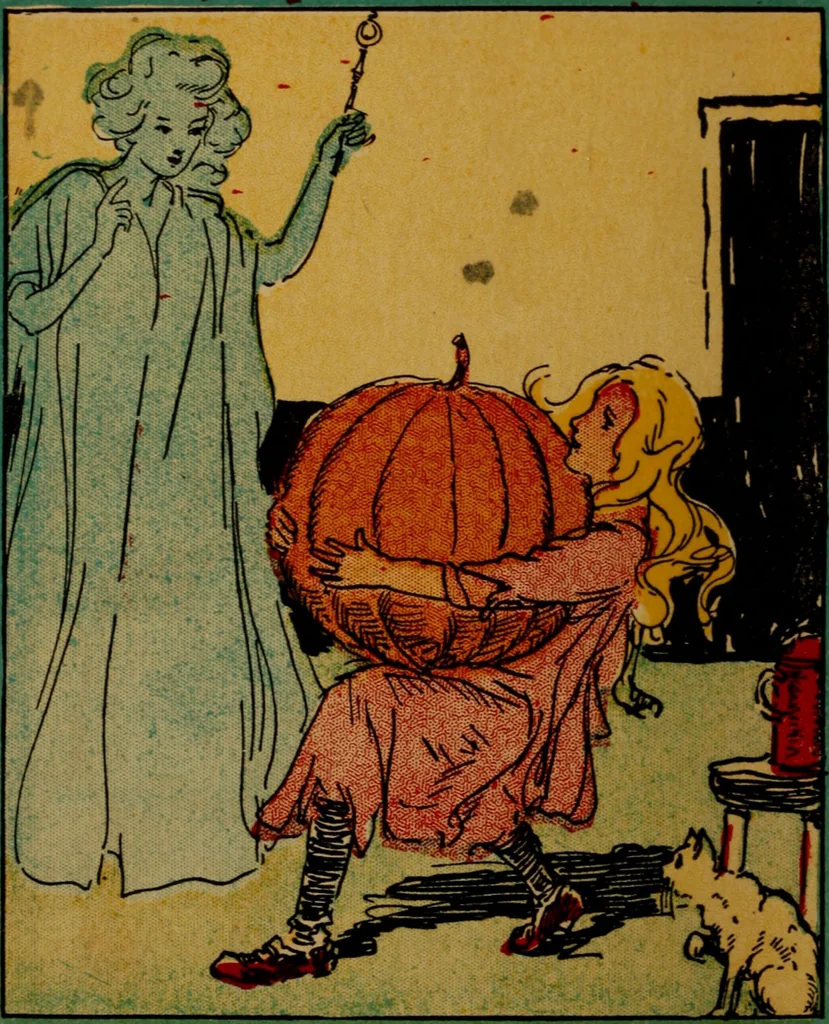 An illustration from Cinderella, or, The little glass slipper, 1908, leaf 17