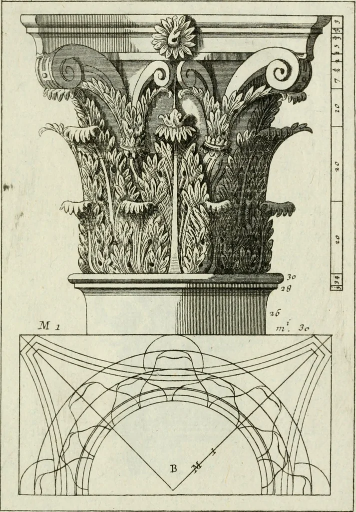 An illustration from I cinque ordini di architettura di Andrea Palladio : esposti per un' esatta istruzione di chi ama e coltiva questa billa utilissima arte, 1784, leaf 74