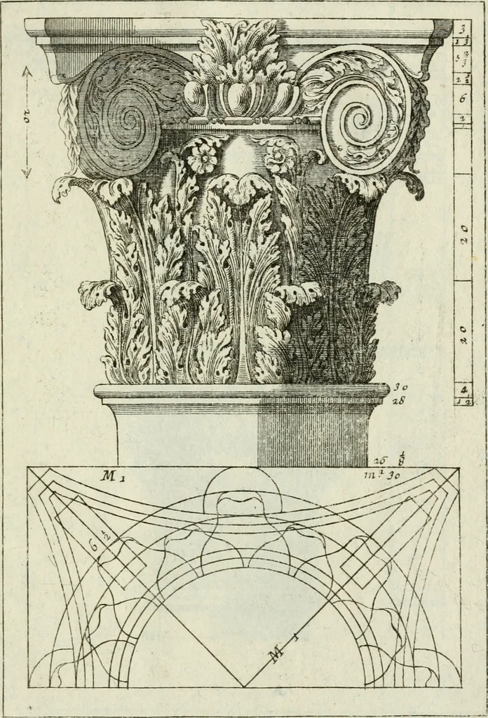 An illustration from I cinque ordini di architettura di Andrea Palladio : esposti per un' esatta istruzione di chi ama e coltiva questa billa utilissima arte, 1784, leaf 84