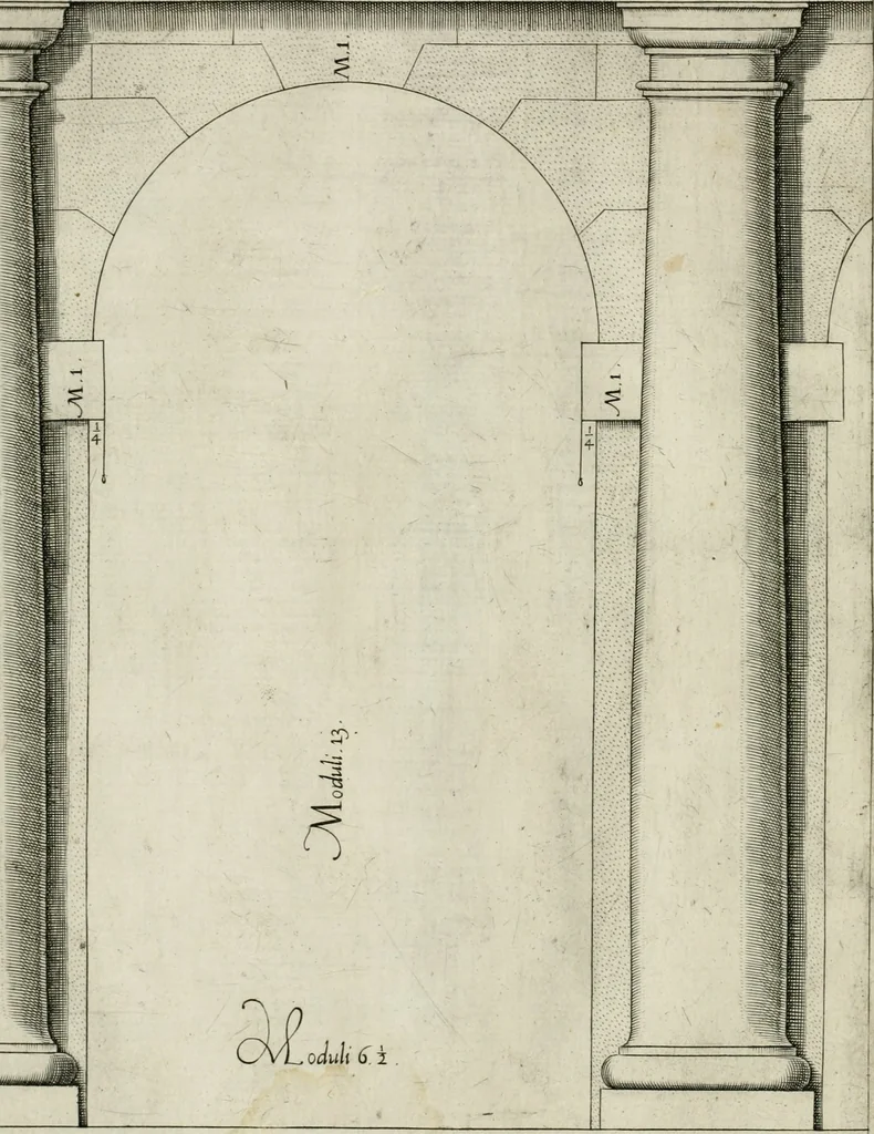 An illustration from Regola delli cinqve ordini d' architettvra, 1602, leaf 13