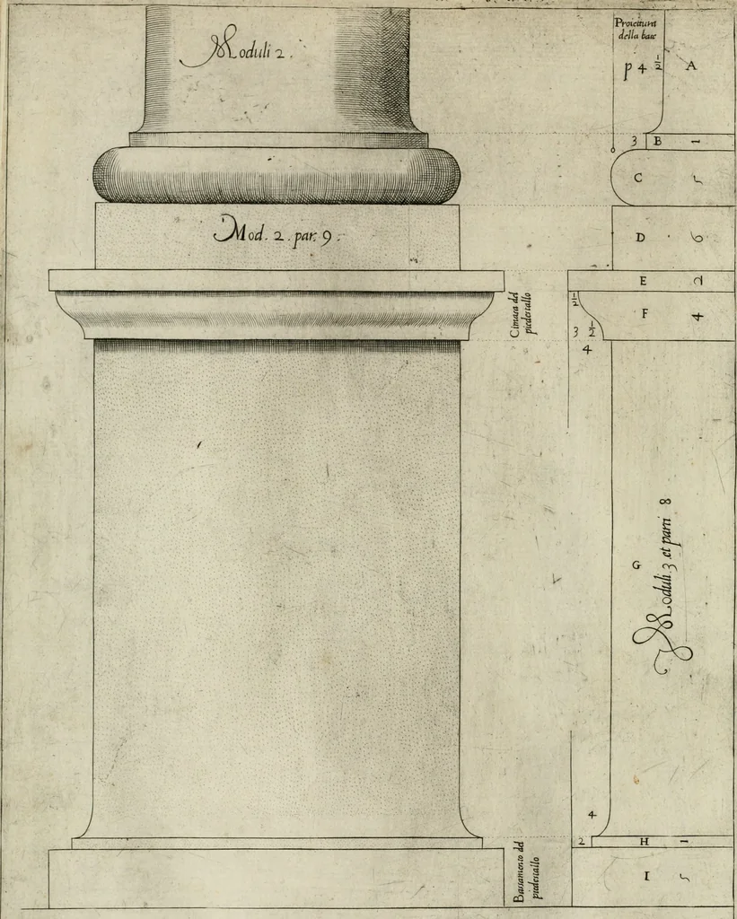 An illustration from Regola delli cinqve ordini d' architettvra, 1602, leaf 17