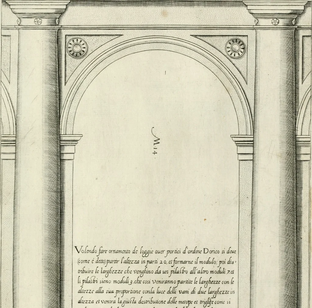 An illustration from Regola delli cinqve ordini d' architettvra, 1602, leaf 22